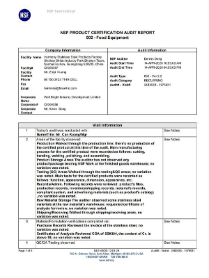 NSF-AuditReport_00 NSF-AuditReport_00